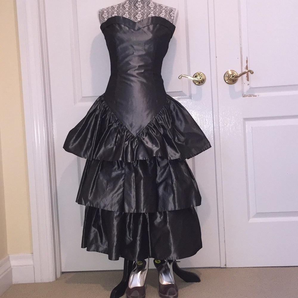Pink Tartan Silk Tafetta Prom Dress 
Never Worn